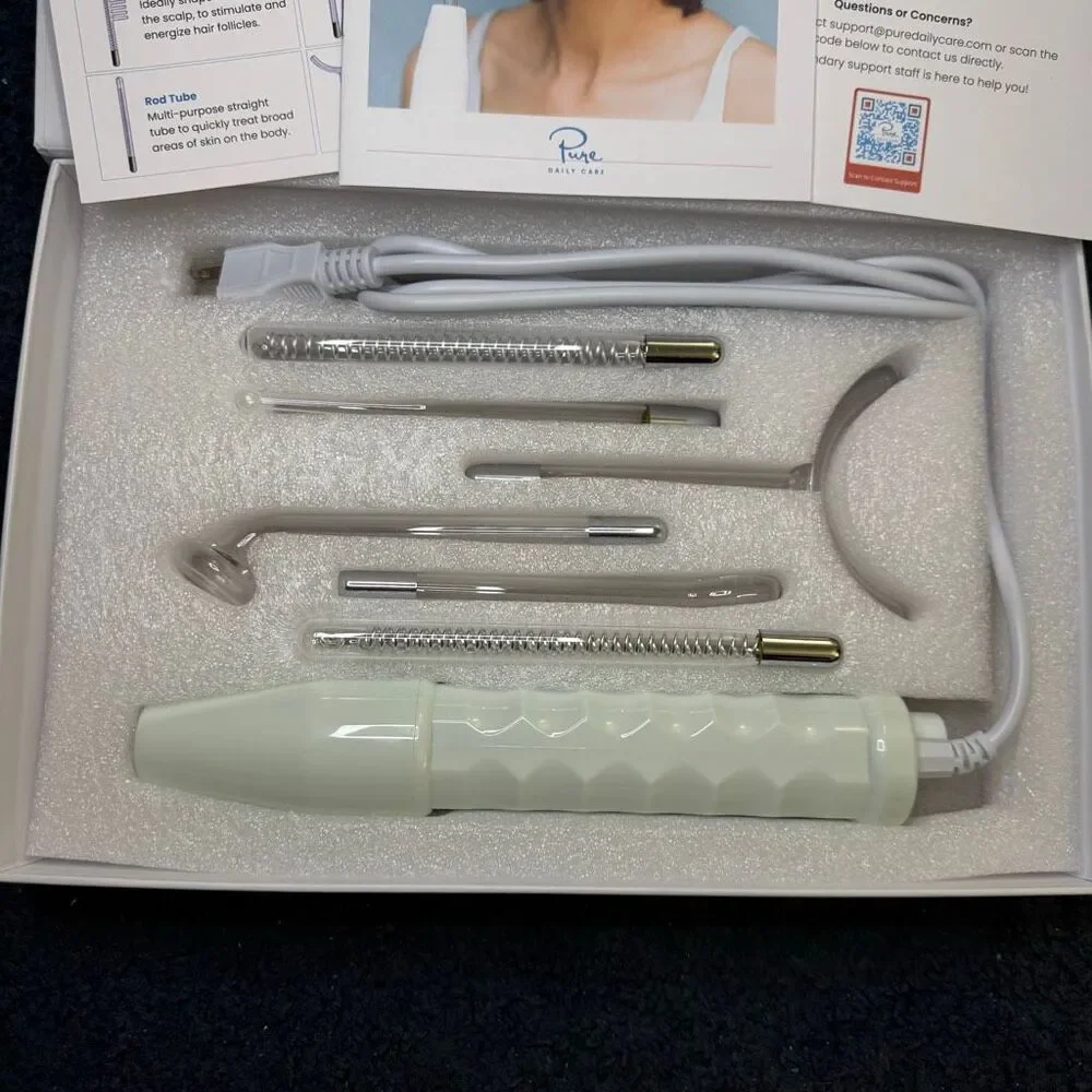 NuDerma Clinical Skin Therapy Wand - Portable Skin Therapy Machine w 6 Fusion - Picture 3 of 5